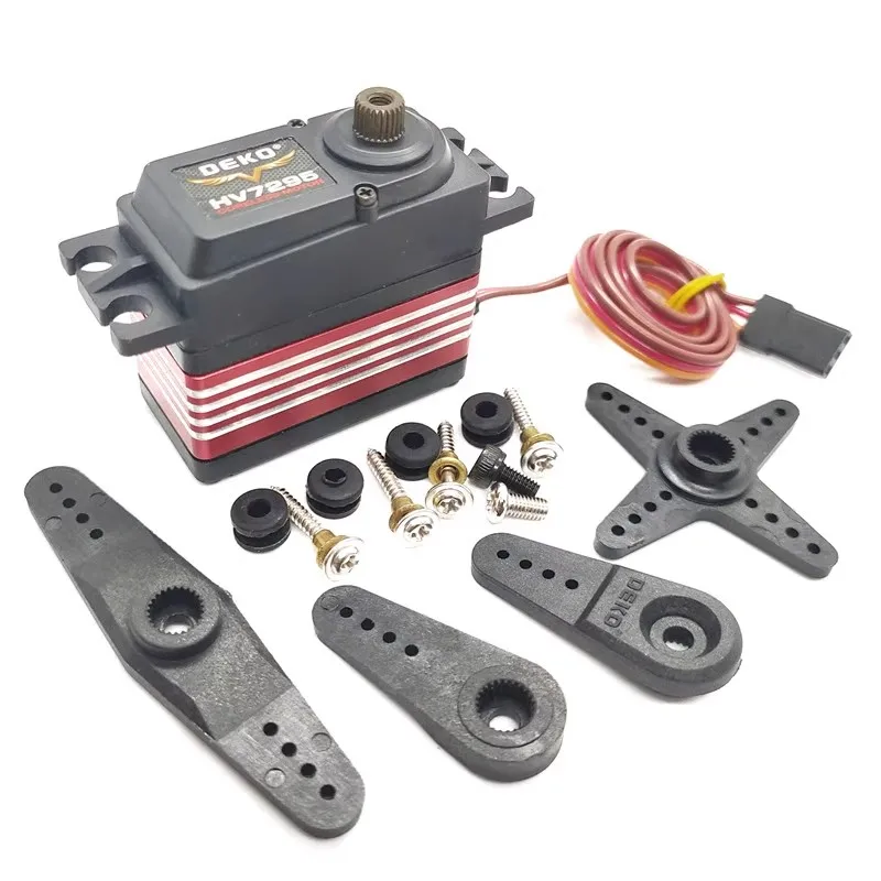 DEKO HV7295 HV7125 Standard Digital Metal High Voltage 8.4V Hollow Cup High Torque 18KG Servo Motor
DEKO HV7295 HV7125 Standard Digital Metal High Voltage 8.4V Hollow Cup High Torque 18KG Servo Motor