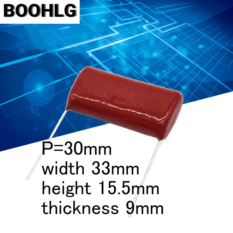 5 шт. CBB81 3KV 103J 3000V Pin P30mm MPP полипропиленовый пленочный конденсатор 0,01 UF 3KV
5 шт. CBB81 3KV 103J 3000V Pin P30mm MPP полипропиленовый пленочный конденсатор 0,01 UF 3KV