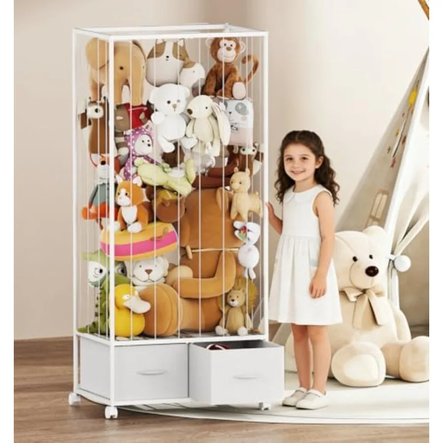 Stuffed Animal Storage, Large Toy Organizers and Storage with Wheels, Toy Storage Organizer for Playroom Stuffed Animal Organiz
Stuffed Animal Storage, Large Toy Organizers and Storage with Wheels, Toy Storage Organizer for Playroom Stuffed Animal Organiz