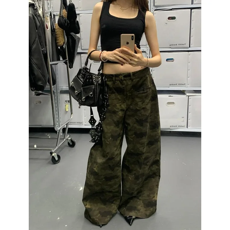 Womens Jeans High Waist Baggy Casual Vintage Y2K Camouflage Straight Pants Street American Wide Leg Denim Trouser Summer
Womens Jeans High Waist Baggy Casual Vintage Y2K Camouflage Straight Pants Street American Wide Leg Denim Trouser Summer