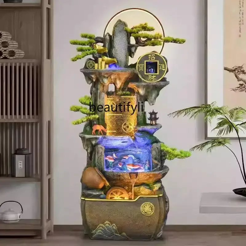SSFloor-to-ceiling entrance Feng Shui wheel fountain rockery water landscape office living roomNew Good Luck
SSFloor-to-ceiling entrance Feng Shui wheel fountain rockery water landscape office living roomNew Good Luck