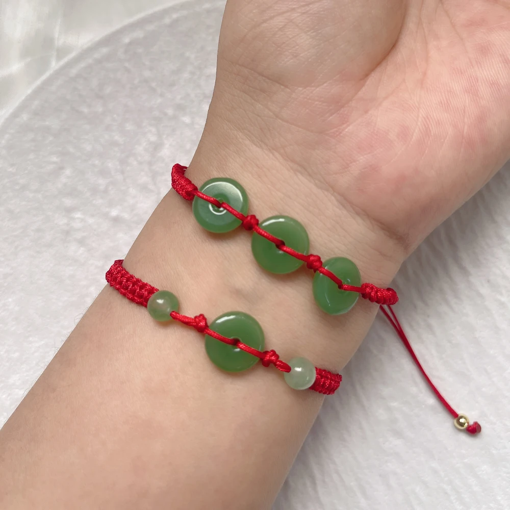 5 pcs/lot Fashion Handmade Braided Adjustable Bracelets Red Thread Jade Bead Rope Bracelet for Daily Jewelry
5 pcs/lot Fashion Handmade Braided Adjustable Bracelets Red Thread Jade Bead Rope Bracelet for Daily Jewelry