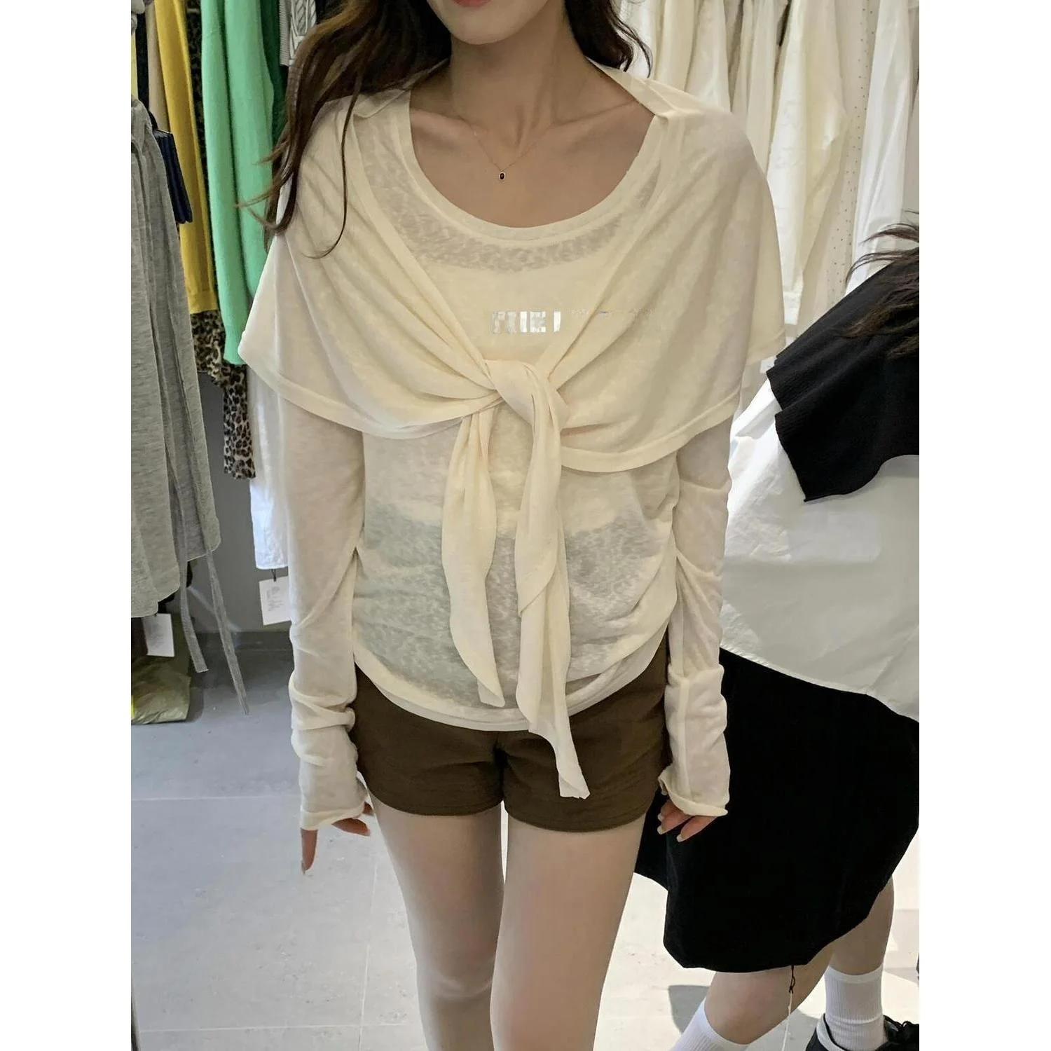 Korean Style Long Sleeve T-Shirt Set Women's Loose Fit Pure Color Shoulder Wrap Two-Piece Suit Autumn Fashion Casual Wear
Korean Style Long Sleeve T-Shirt Set Women's Loose Fit Pure Color Shoulder Wrap Two-Piece Suit Autumn Fashion Casual Wear