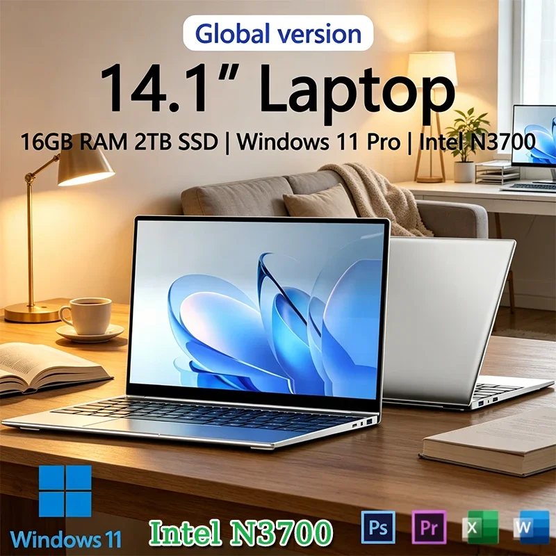 Ultra Slim Laptop 14.1" Intel N3700 16GB RAM 2TB SSD Gaming PC 1920*1080 Display Office Study Computer PC Windows 11 Pro
Ultra Slim Laptop 14.1" Intel N3700 16GB RAM 2TB SSD Gaming PC 1920*1080 Display Office Study Computer PC Windows 11 Pro