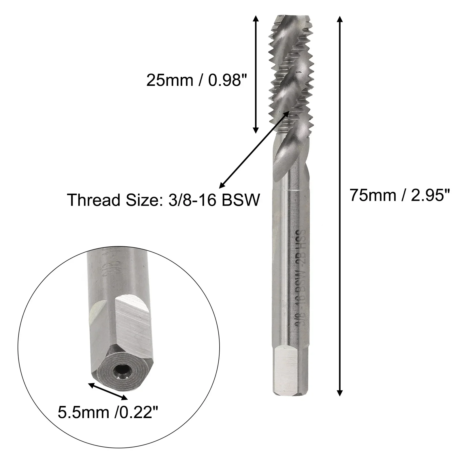 For Stainless Steel Right Hand Tap High Speed Steel Tap For Processing Holes Thread Length 25mm 0.98 Fast And Accurate Tapping
For Stainless Steel Right Hand Tap High Speed Steel Tap For Processing Holes Thread Length 25mm 0.98 Fast And Accurate Tapping