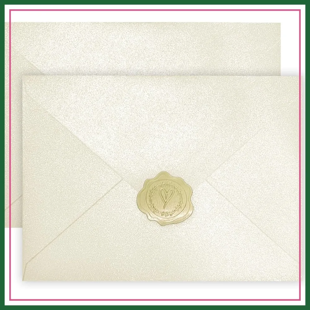 50 PCS Pearl Ivory Envelopes A7, 5x7 Ivory Shimmer Envelopes for Invitation, Wedding Invitation Cards, Birthday RSVP Invite, 5.25x7.25 inches
50 PCS Pearl Ivory Envelopes A7, 5x7 Ivory Shimmer Envelopes for Invitation, Wedding Invitation Cards, Birthday RSVP Invite, 5.25x7.25 inches