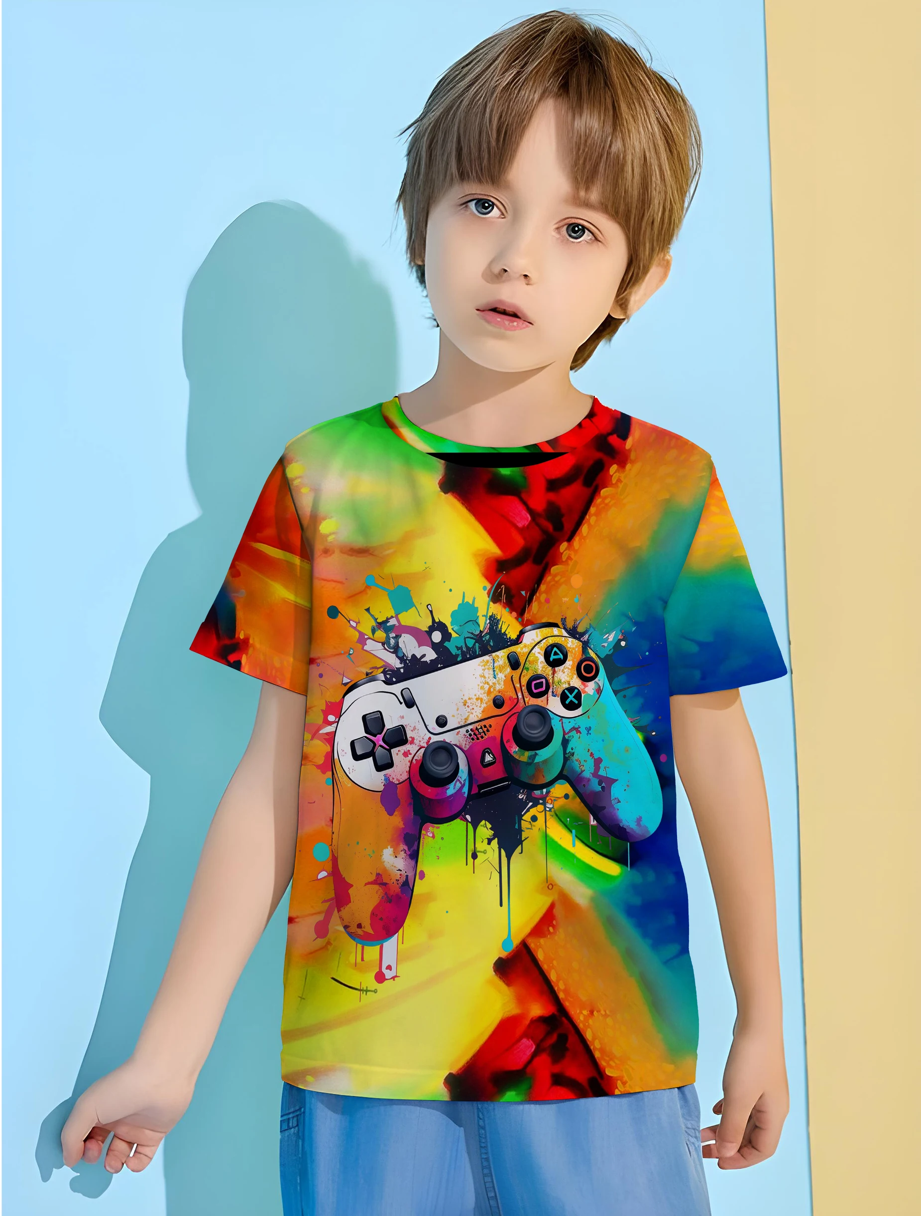 Colorful Game Machine Boy's Shirt Children Baby Boys Clothing T-shirt for a Boy Clothes 8 to 10 Years Male Tops Top Shirts Kids
Colorful Game Machine Boy's Shirt Children Baby Boys Clothing T-shirt for a Boy Clothes 8 to 10 Years Male Tops Top Shirts Kids