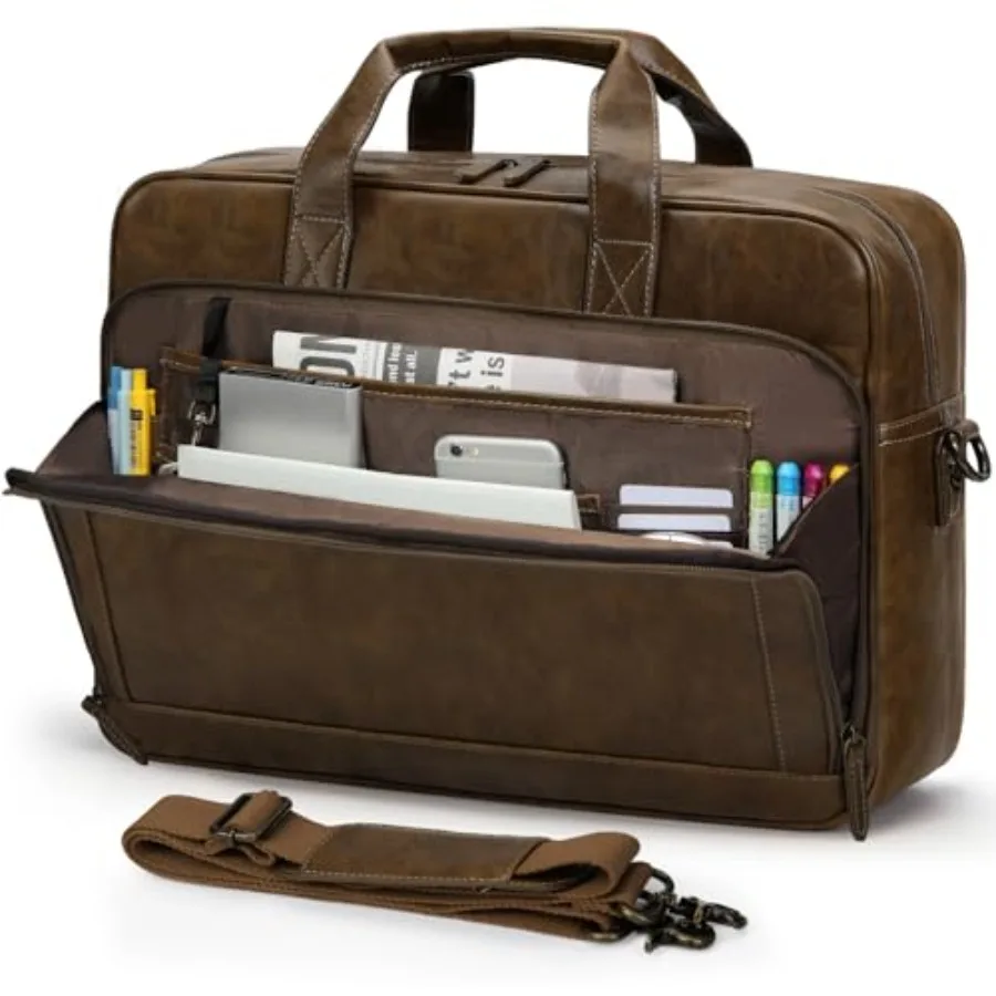 Mens Laptop Bag 16 Inch Leather Briefcase Vintage Messenger Bag for Men Large Crossbody Shoulder Office Computer Bag Retro Coll
Mens Laptop Bag 16 Inch Leather Briefcase Vintage Messenger Bag for Men Large Crossbody Shoulder Office Computer Bag Retro Coll