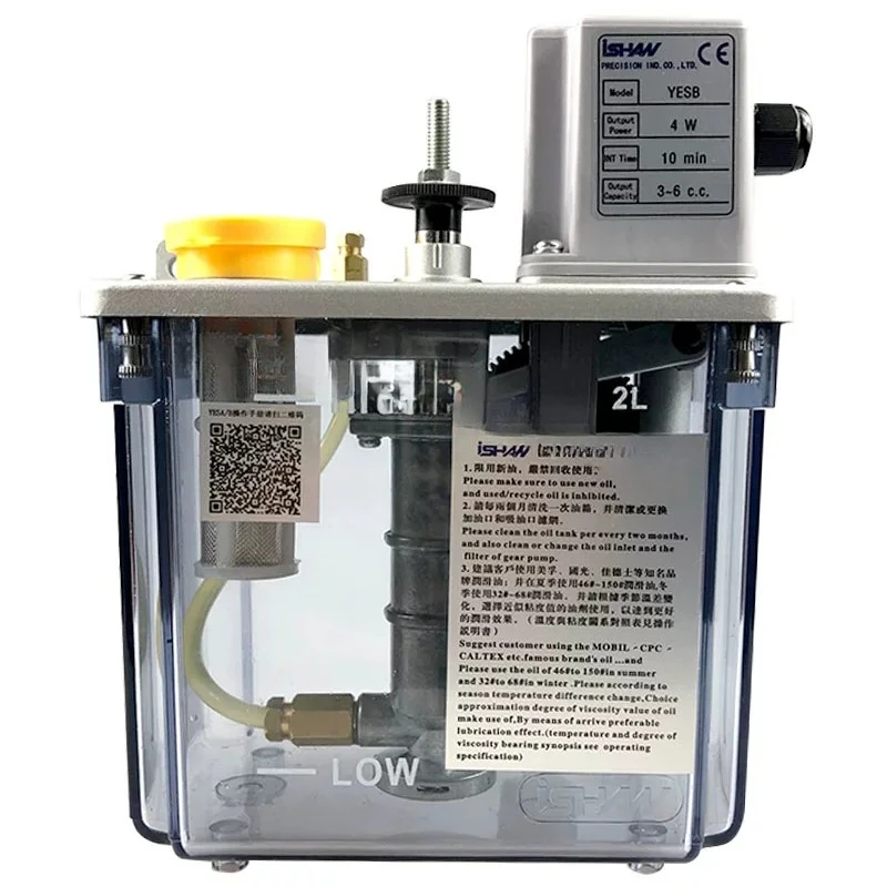 2L Intermittent Oiler Lubricating Oil Pump 220V 4W YESB Adjustable Electric Lubrication Pump INT Time Optional
2L Intermittent Oiler Lubricating Oil Pump 220V 4W YESB Adjustable Electric Lubrication Pump INT Time Optional