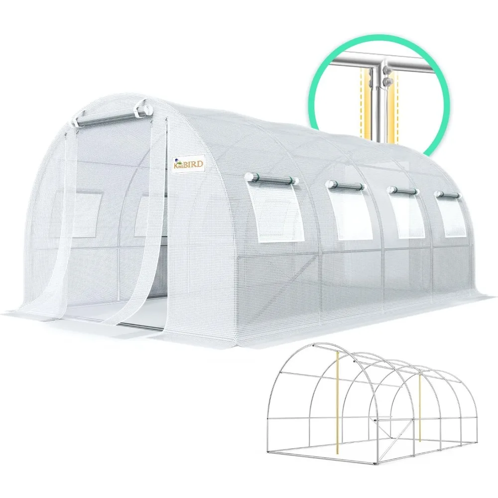Premium Large Walk-in Greenhouse for Outdoors, Heavy Duty Galvanized Steel Frame W/ Zipper Screen Door Vent
Premium Large Walk-in Greenhouse for Outdoors, Heavy Duty Galvanized Steel Frame W/ Zipper Screen Door Vent