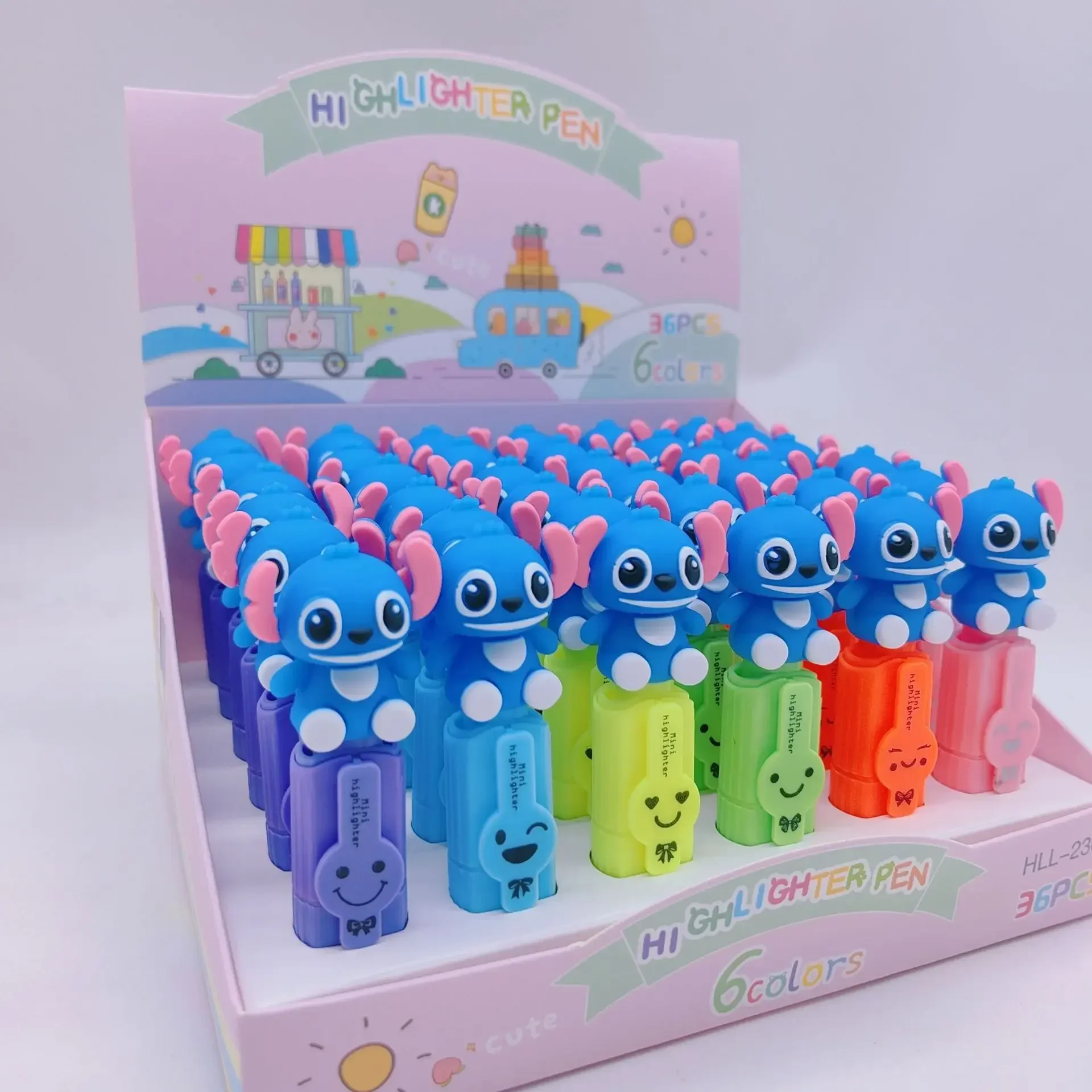 6pcs Disney 6pcs Stitch Lilo Mini 6 Color Highlighter Bevel Head Student Color Marker Diy Account Pen Anime Cartoon Stationery
6pcs Disney 6pcs Stitch Lilo Mini 6 Color Highlighter Bevel Head Student Color Marker Diy Account Pen Anime Cartoon Stationery