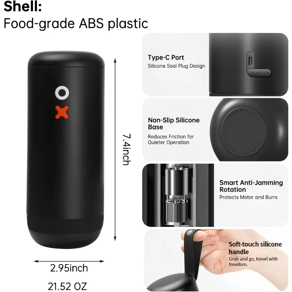 Burr Coffee Grinder – Electric, Portable, Small, Quiet Adjustable Conical Burr Mini Coffee Bean Mill, 20 Grind - Best
Burr Coffee Grinder – Electric, Portable, Small, Quiet Adjustable Conical Burr Mini Coffee Bean Mill, 20 Grind - Best