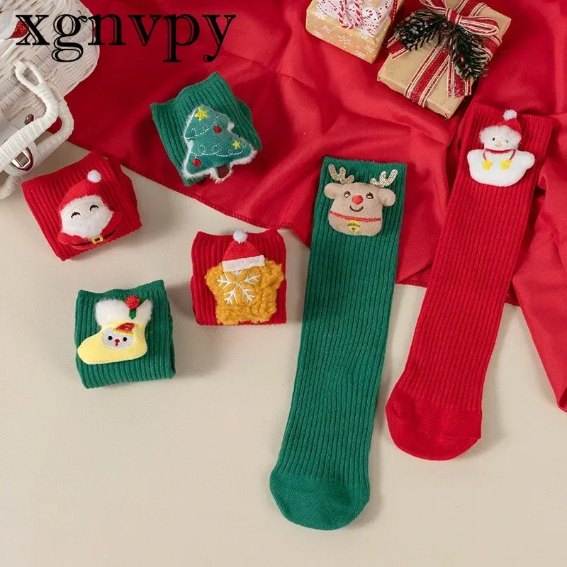 xgnvpy Children's Autumn and Winter Mid-tube Stockings Cute Cartoon Christmas Stockings Baby Red New Year Stockings
xgnvpy Children's Autumn and Winter Mid-tube Stockings Cute Cartoon Christmas Stockings Baby Red New Year Stockings