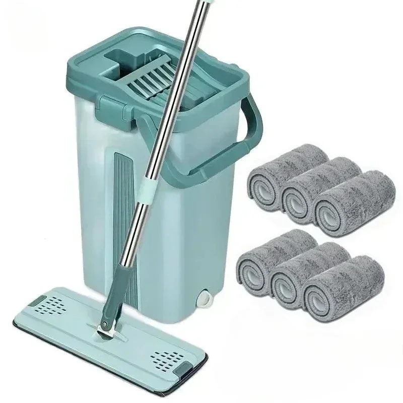 Flat Squeeze Mop with Bucket, Easy Wring, All-Purpose Floor Cleaning, Microfiber Pads, Wet or Dry,for Hardwood & Laminate Floors
Flat Squeeze Mop with Bucket, Easy Wring, All-Purpose Floor Cleaning, Microfiber Pads, Wet or Dry,for Hardwood & Laminate Floors