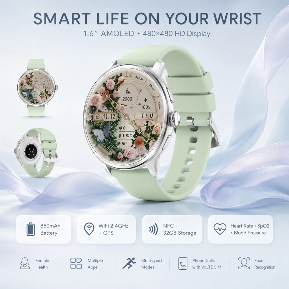 2026 4G 5G Smart Watch 1.65 inch AMOLED 480x480 Screen 850mAh Battery 200W Camera WiFi GPS Google Apps Bluetooth Assistant
2026 4G 5G Smart Watch 1.65 inch AMOLED 480x480 Screen 850mAh Battery 200W Camera WiFi GPS Google Apps Bluetooth Assistant