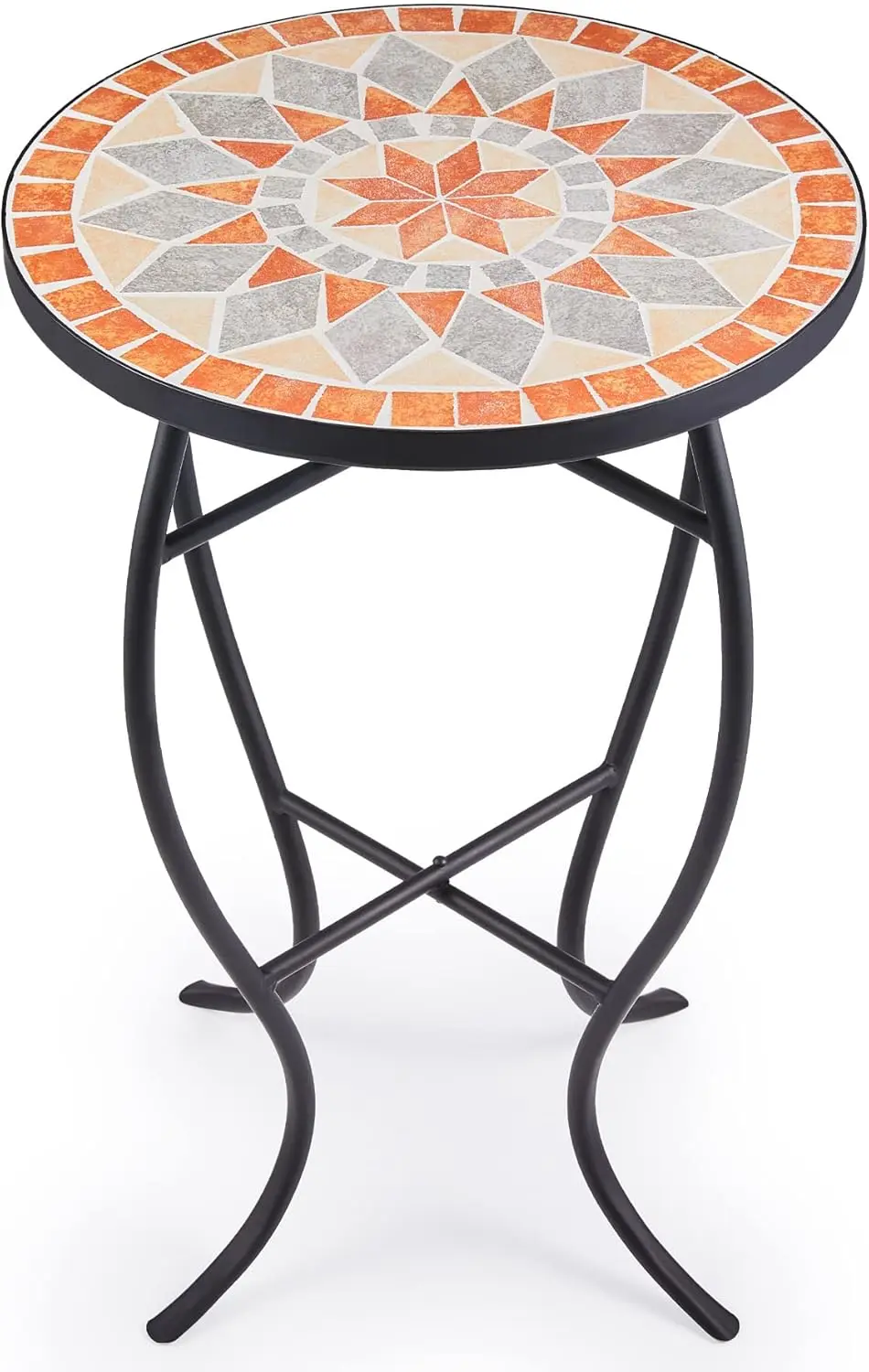 21" Round Mosaic Side Table with Ceramic Tile Top, Indoor Outdoor Accent Table for Home Garden Porch Patio Entryway Coffee Table
21" Round Mosaic Side Table with Ceramic Tile Top, Indoor Outdoor Accent Table for Home Garden Porch Patio Entryway Coffee Table