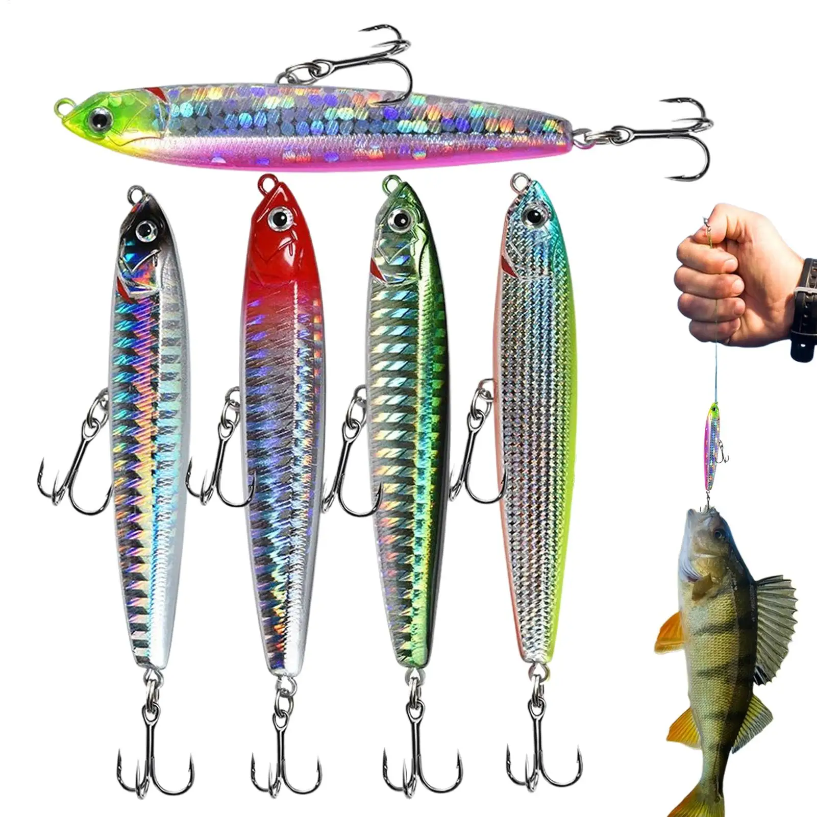 Sinking Fishing Bait 5-Color Popper Minnow Pencil Hard Bait Long Cast Realistic Tackle Hooks For Bass Fly Lake River Saltwater
Sinking Fishing Bait 5-Color Popper Minnow Pencil Hard Bait Long Cast Realistic Tackle Hooks For Bass Fly Lake River Saltwater