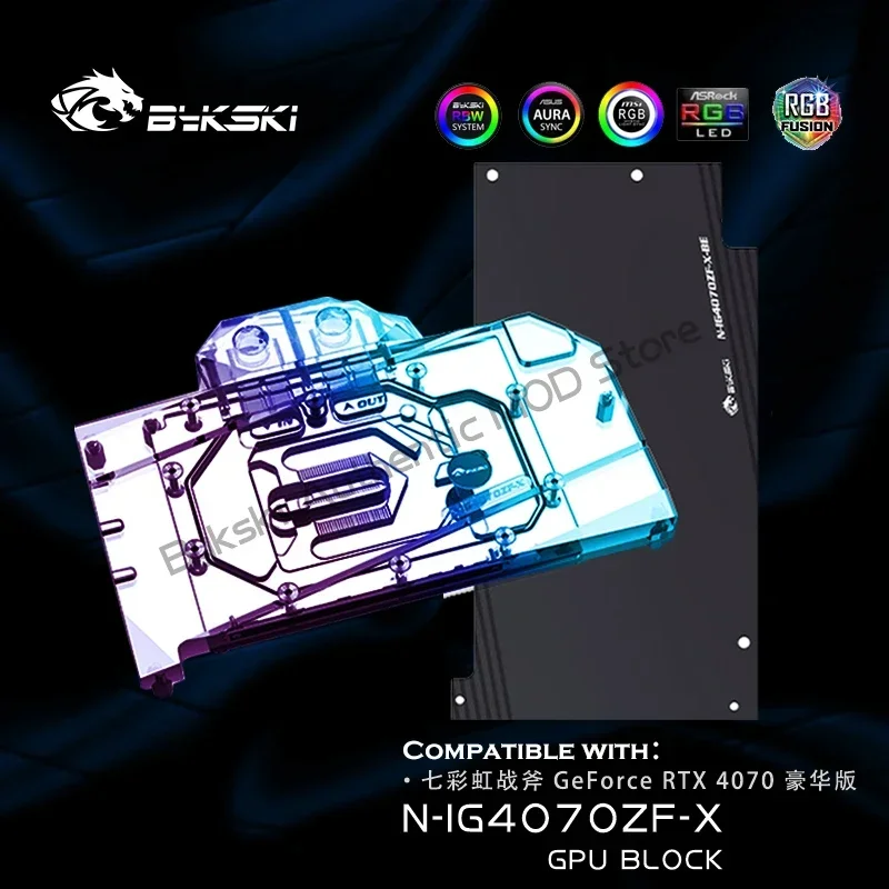 Bykski N-IG4070ZF-X 4070 GPU Block For Colorful RTX4070 Battle AX Watercooler + Aluminum Backplate 5V/12V MB RGB SYNC
Bykski N-IG4070ZF-X 4070 GPU Block For Colorful RTX4070 Battle AX Watercooler + Aluminum Backplate 5V/12V MB RGB SYNC