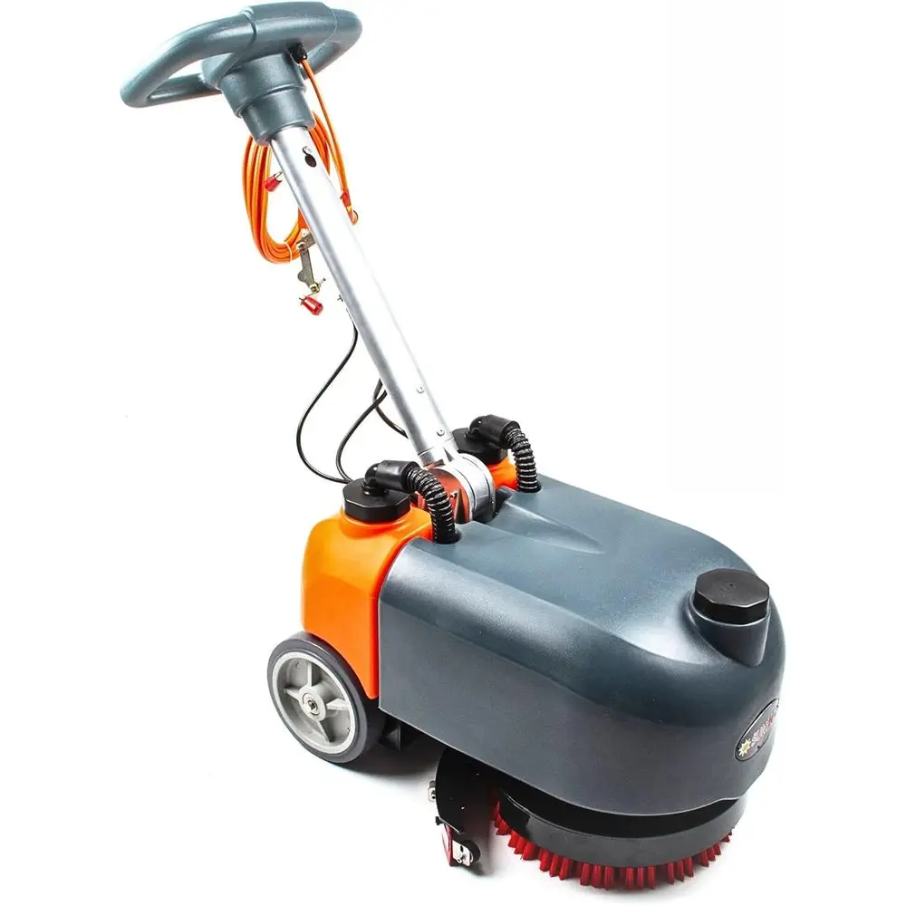 14" Walk-Behind Commercial Floor Scrubber Machine, 18" Squeegee, 3/4-Gal Tanks, 180 RPM, 26-ft Corded Hard Floor Cleaner for Off
14" Walk-Behind Commercial Floor Scrubber Machine, 18" Squeegee, 3/4-Gal Tanks, 180 RPM, 26-ft Corded Hard Floor Cleaner for Off