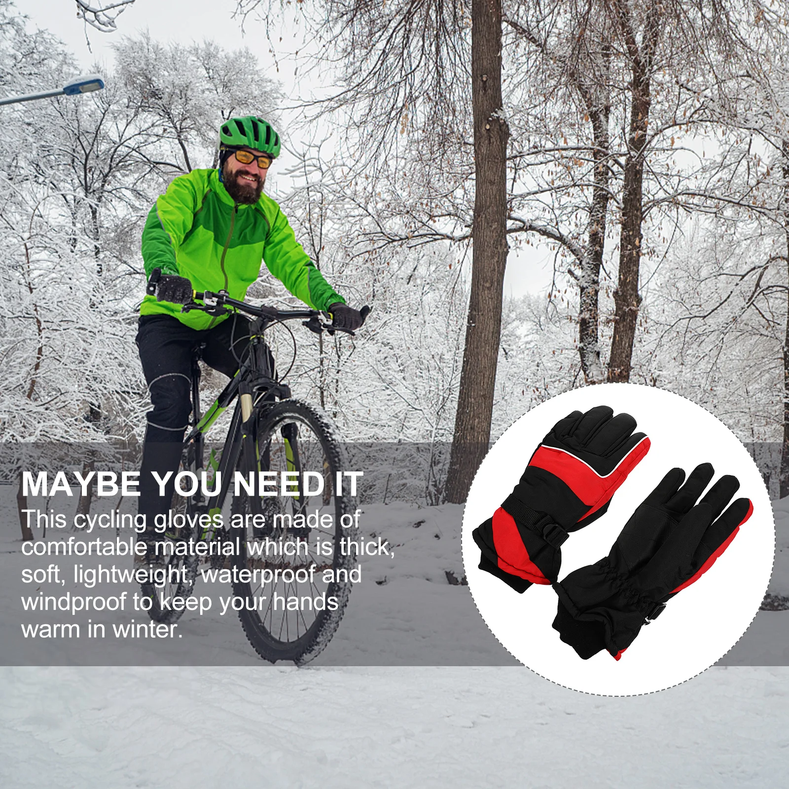 1Pair Warm Winter Gloves Waterproof Windproof Cycling Skiing Gloves Fit Adjustment for Outdoor Riding Activities
1Pair Warm Winter Gloves Waterproof Windproof Cycling Skiing Gloves Fit Adjustment for Outdoor Riding Activities