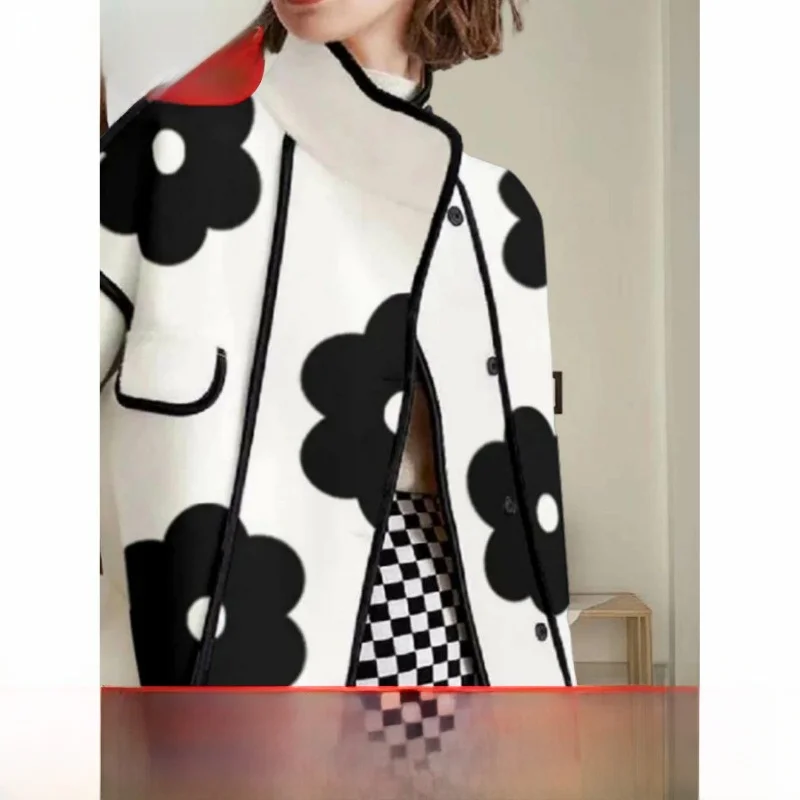 Floral Print Stand Collar Long Sve Women's Jaet Summer Loose Fit Woolen Outerwear Ele Ladylike Sle
Floral Print Stand Collar Long Sve Women's Jaet Summer Loose Fit Woolen Outerwear Ele Ladylike Sle