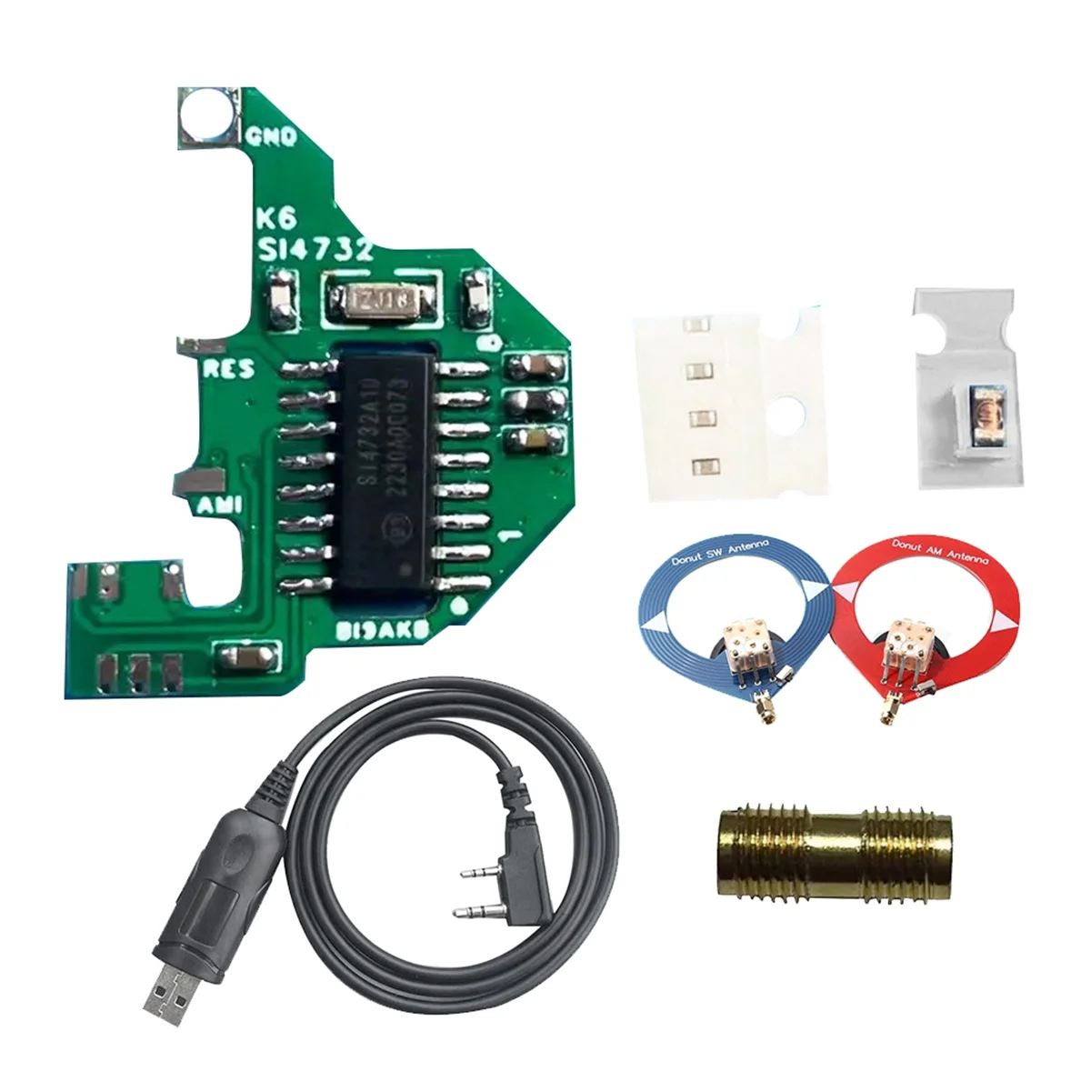 Модуль SVFE-gSI4732 + 2 антенны XDonut + кабель для программирования, модуль коротковолновой модификации V2, версия FPC для Quansheng UV-K5
Модуль SVFE-gSI4732 + 2 антенны XDonut + кабель для программирования, модуль коротковолновой модификации V2, версия FPC для Quansheng UV-K5