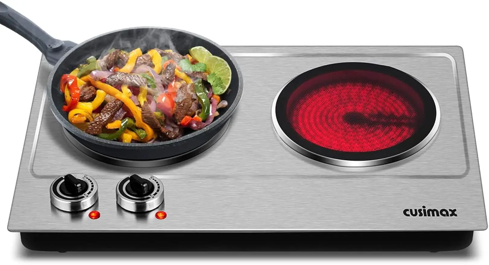Double Burner,Ceramic Electric Hot Plate for Cooking,Dual Control Infrared Cooktop,Portable Countertop Burner
Double Burner,Ceramic Electric Hot Plate for Cooking,Dual Control Infrared Cooktop,Portable Countertop Burner