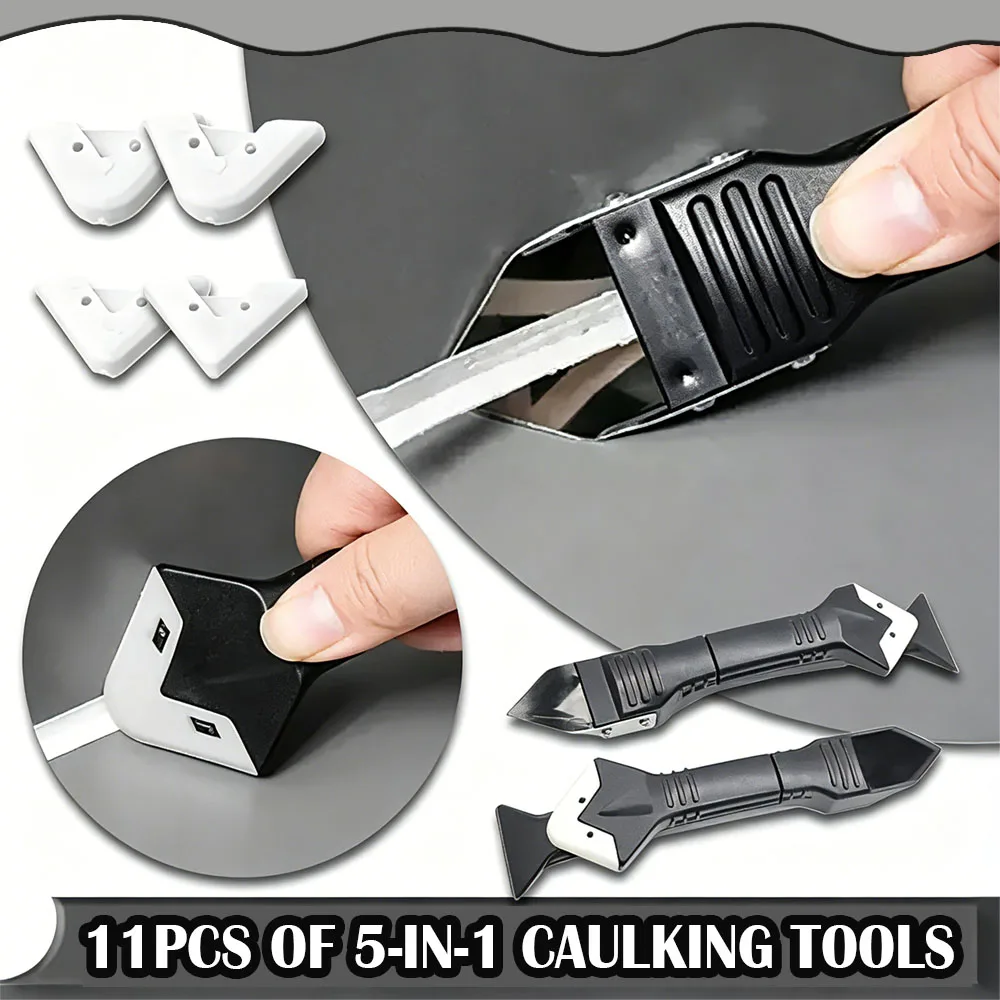 5-in-1 caulking tool Silicone scraper squeegee caulking angle beauty crack trowel tool cement slurry scraper set multifunctional home.
5-in-1 caulking tool Silicone scraper squeegee caulking angle beauty crack trowel tool cement slurry scraper set multifunctional home.