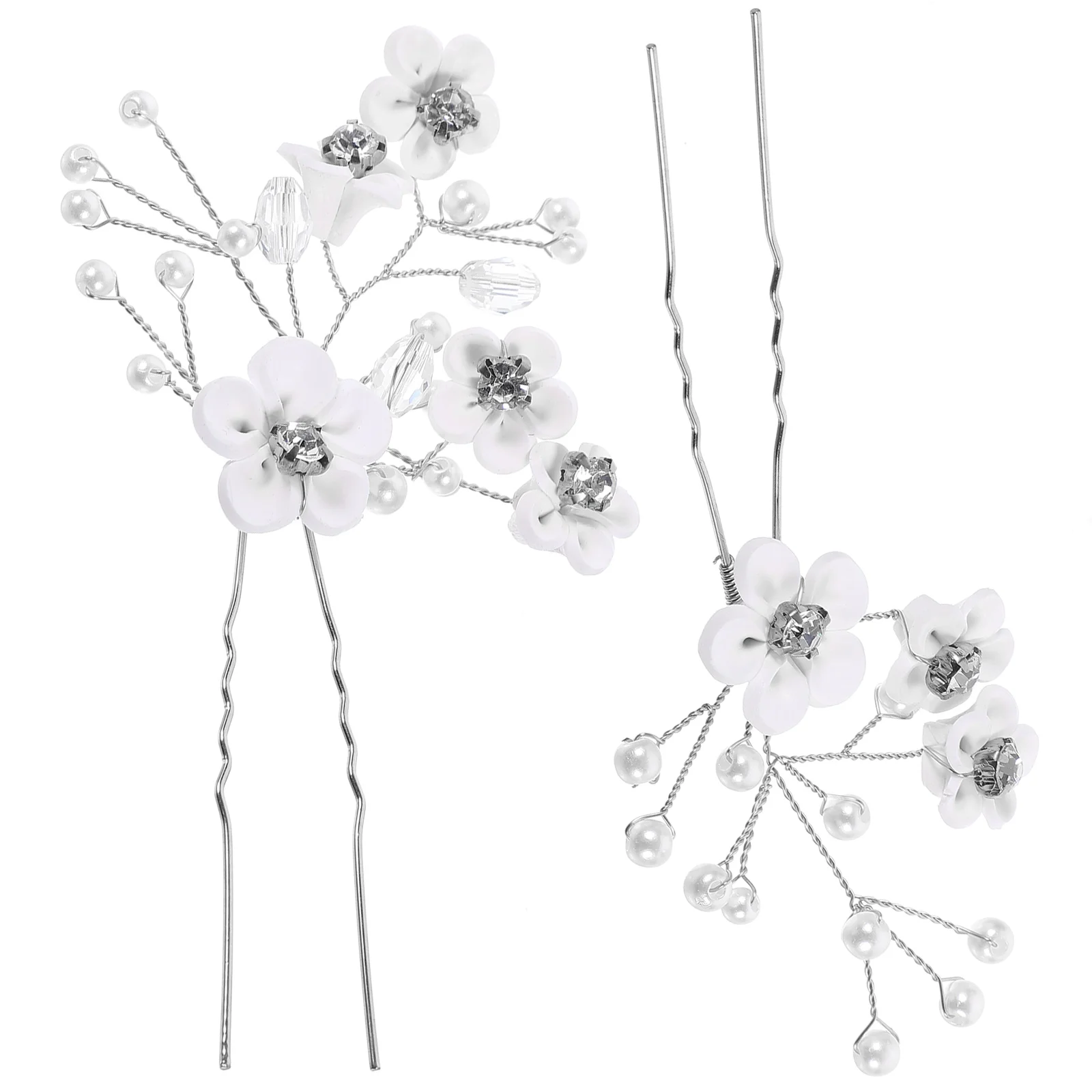 2Pcs Rhinestone Hair Pins Pearl Flower Hairpin Wedding Accessories Silver Color Brides Bobby Pin For Women Prom
2Pcs Rhinestone Hair Pins Pearl Flower Hairpin Wedding Accessories Silver Color Brides Bobby Pin For Women Prom