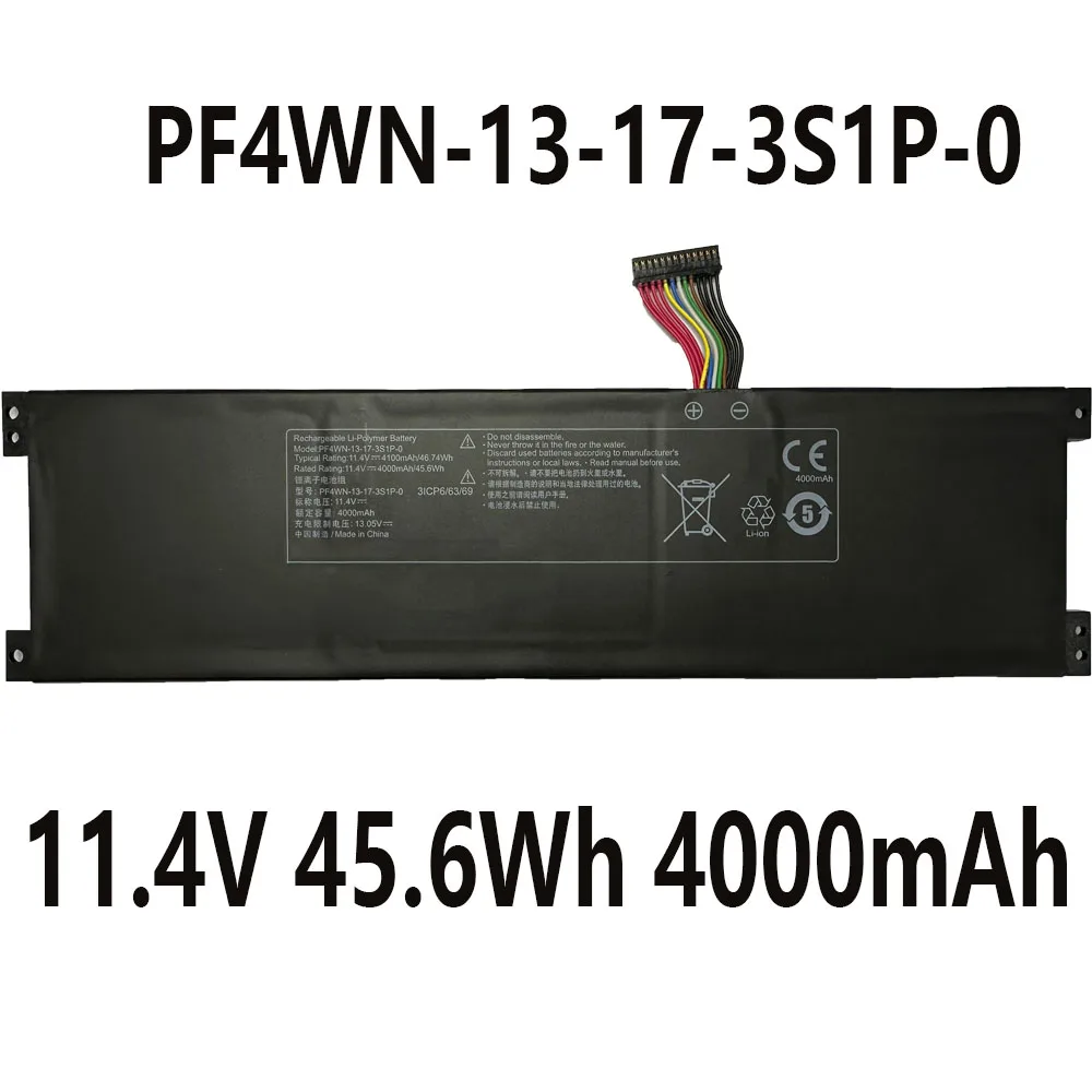 For PF4WN-13-17-3S1P-0 3ICP6/63/69 11.4V 45.6Wh 4000mAh Laptop Battery 13 holes 13 wires
For PF4WN-13-17-3S1P-0 3ICP6/63/69 11.4V 45.6Wh 4000mAh Laptop Battery 13 holes 13 wires