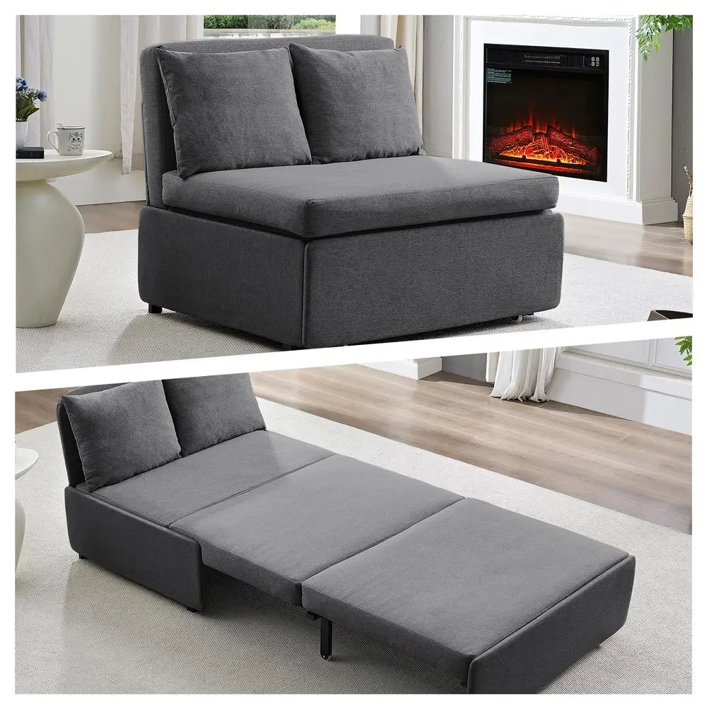 43 W Pull Out Sofa Bed Sleeper Couch with Pullout Beds, Convertible 2 in 1 Linen Single Sleepers Sofas Chair with Pillows and 3
43 W Pull Out Sofa Bed Sleeper Couch with Pullout Beds, Convertible 2 in 1 Linen Single Sleepers Sofas Chair with Pillows and 3