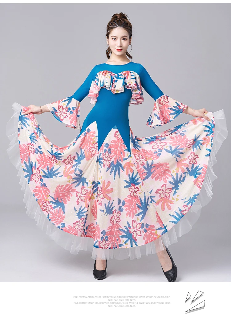 New Ballroom Dance Dress Printing Performance Clothes Adult Tango Dancing Stage Costume Waltz Standard Practice Wear
New Ballroom Dance Dress Printing Performance Clothes Adult Tango Dancing Stage Costume Waltz Standard Practice Wear