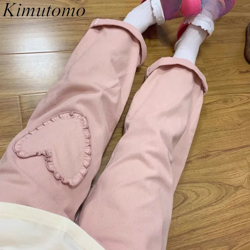 Kimutomo 2025 Japanese Sweatpants Harajuku Joggers Women Heart Ruffles Spring Sweet Casual Y2k Aesthetic Pants Grunge Solid Cute
Kimutomo 2025 Japanese Sweatpants Harajuku Joggers Women Heart Ruffles Spring Sweet Casual Y2k Aesthetic Pants Grunge Solid Cute