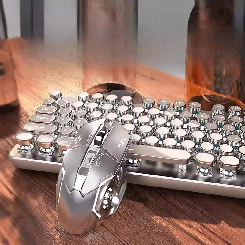 Wireless punk mechanical keyboard office e-sports game wired retro universal high-value mouse set peripherals
Wireless punk mechanical keyboard office e-sports game wired retro universal high-value mouse set peripherals