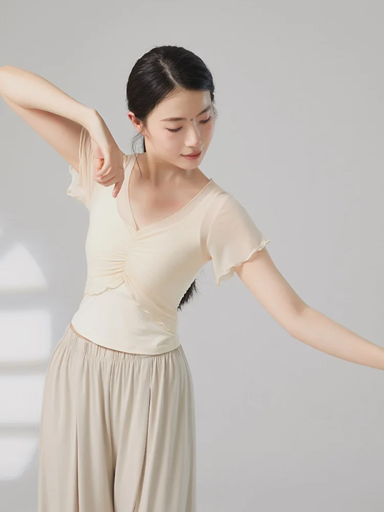 Dance Costume Adult Classical Short Sleeved Practice New Small Flying Sleeve Top Wodance in China Elegant
Dance Costume Adult Classical Short Sleeved Practice New Small Flying Sleeve Top Wodance in China Elegant