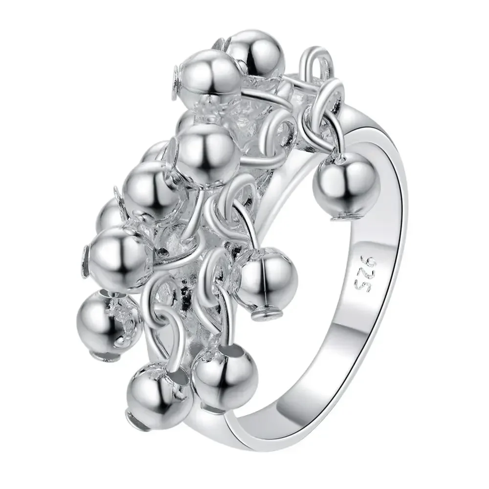 Hot Sale Cute 925 Sterling Silver Rings For Women Lady Cute Hot Charms Fashion Jewelry Free Shipping Lovely Grape Beads Ring
Hot Sale Cute 925 Sterling Silver Rings For Women Lady Cute Hot Charms Fashion Jewelry Free Shipping Lovely Grape Beads Ring