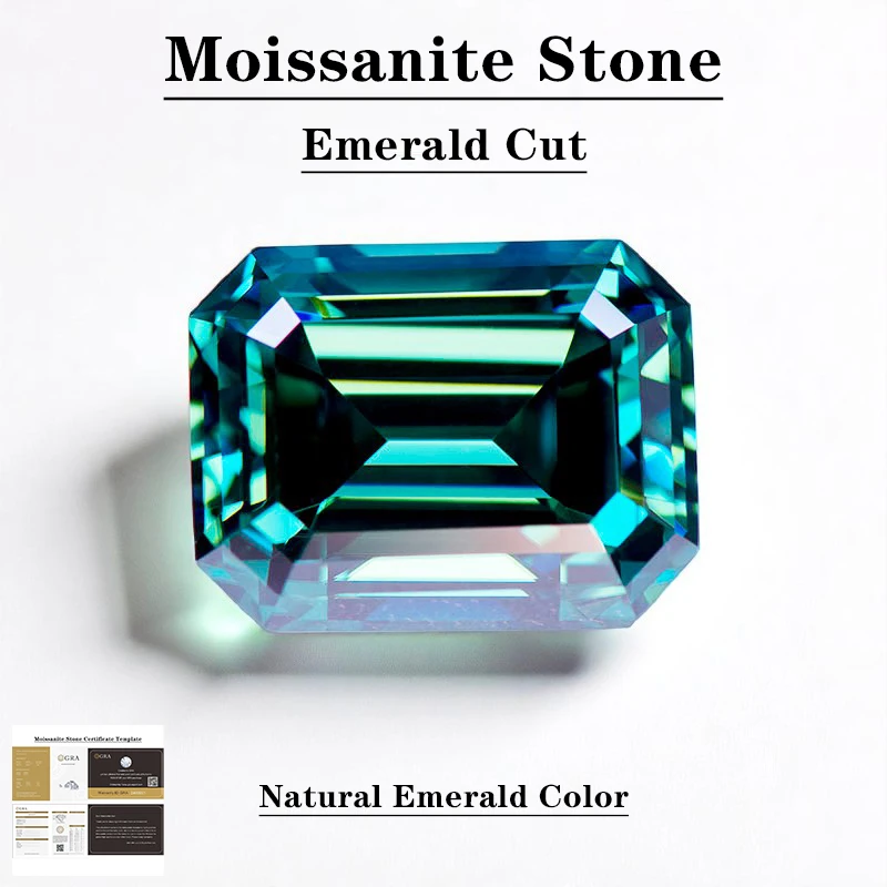 Moissanite Gemstone Natural Colour Emerald Green Cut VVS1 with GRA Certificate Gemstone Charms for Top Jewelry making
Moissanite Gemstone Natural Colour Emerald Green Cut VVS1 with GRA Certificate Gemstone Charms for Top Jewelry making