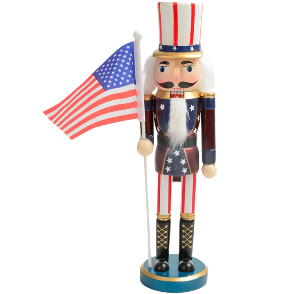 American Nutcracker 38cm Wood Statue Holiday Decor Christmas Soldier Figurine Patriotic Design Home Accessories
American Nutcracker 38cm Wood Statue Holiday Decor Christmas Soldier Figurine Patriotic Design Home Accessories