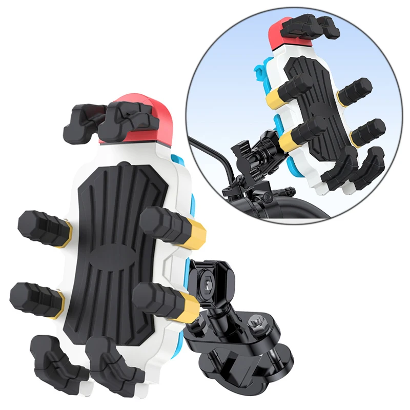 Bike Scooter Handlebar Phone Holder Anti-Shake Phone Mount for Motorcycle Rearview Mirror Heavy Duty Adjustable Cellphone Clips
Bike Scooter Handlebar Phone Holder Anti-Shake Phone Mount for Motorcycle Rearview Mirror Heavy Duty Adjustable Cellphone Clips