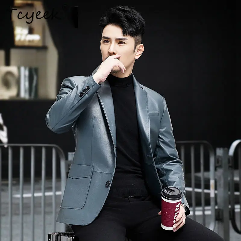 Tcyeek Real Leather Jacket Men Clothes 2026 Spring Autumn Mens Coats Business Casual Sheepskin Coat Trendy Jaqueta De Couro
Tcyeek Real Leather Jacket Men Clothes 2026 Spring Autumn Mens Coats Business Casual Sheepskin Coat Trendy Jaqueta De Couro