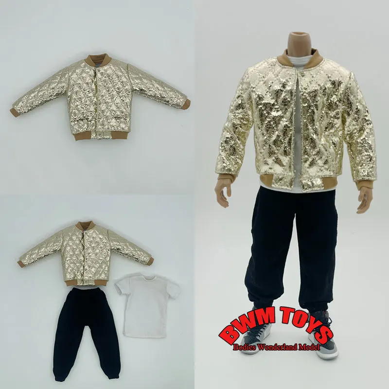 In Stock 1/6 Scale Male Soldier Trendy Gold Diamond Grid Casual Jacket Black Pant White Short Sleeve For 12'' Action Figure Body
In Stock 1/6 Scale Male Soldier Trendy Gold Diamond Grid Casual Jacket Black Pant White Short Sleeve For 12'' Action Figure Body