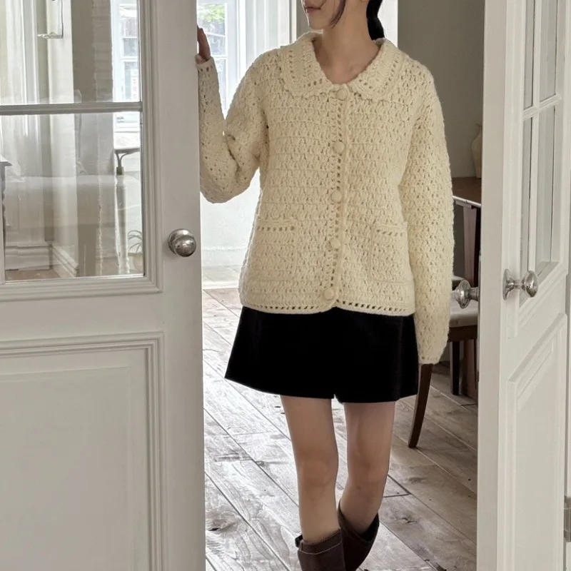 Shpmishal Американский модный новый вязаный крючком кардиган ручной работы, свитер на осень и зиму, новый прямой топ
Shpmishal Американский модный новый вязаный крючком кардиган ручной работы, свитер на осень и зиму, новый прямой топ