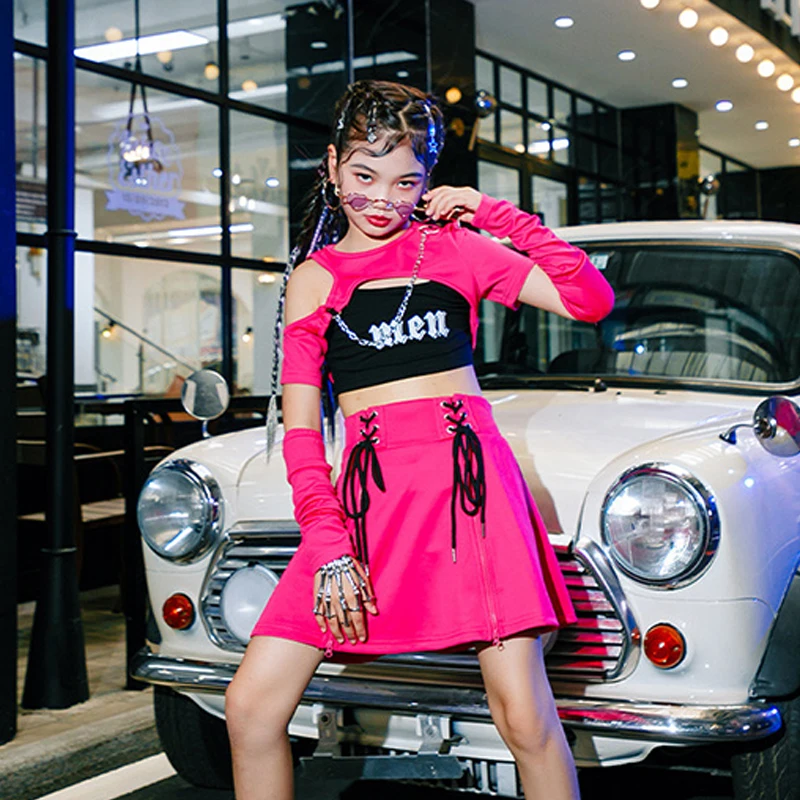 Cheerleadig Clothes For Girls Pink Kpop Jazz Dance Costume Performance Outfit Kids Festival Clothing Hip Hop Dance Wear YS4725
Cheerleadig Clothes For Girls Pink Kpop Jazz Dance Costume Performance Outfit Kids Festival Clothing Hip Hop Dance Wear YS4725