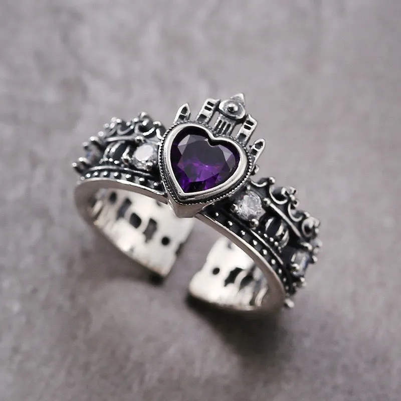 Women Fashion Heart Crown Zircon Ring Stylish Personality Daily Party Finger Ornament
Women Fashion Heart Crown Zircon Ring Stylish Personality Daily Party Finger Ornament