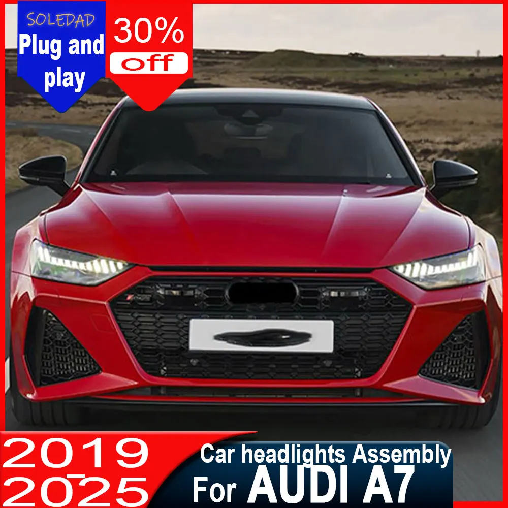 2pcs Car Full LED Headlights For Audi A7 2019 2018 2019-2026 A7L Modified Front LED DRL Headlamp Assembly Plug And Play
2pcs Car Full LED Headlights For Audi A7 2019 2018 2019-2026 A7L Modified Front LED DRL Headlamp Assembly Plug And Play
