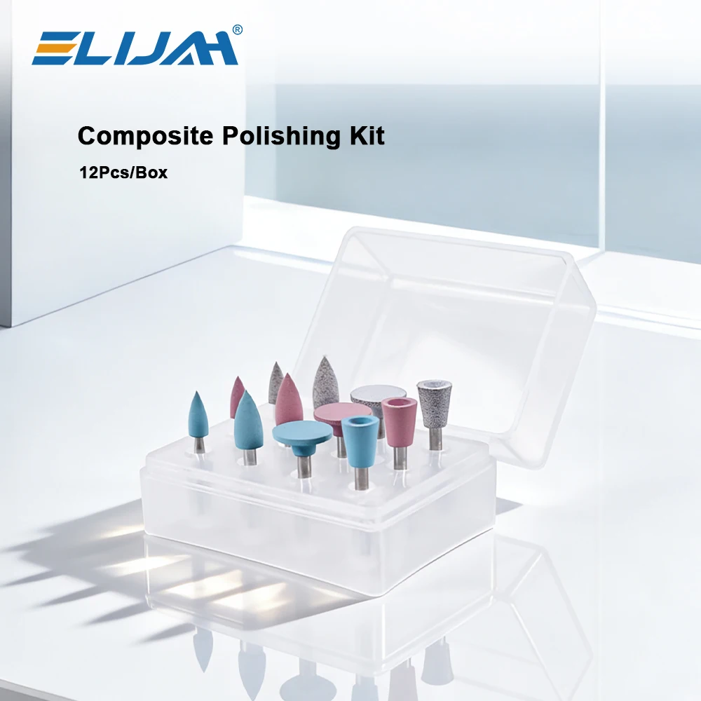 ELIJAH 12PCS/Box Dental Composite Polishing Teeth Polisher Kit 2.35mm RA Rubber Resin Polishing Wheel For Low Speed Handpiece
ELIJAH 12PCS/Box Dental Composite Polishing Teeth Polisher Kit 2.35mm RA Rubber Resin Polishing Wheel For Low Speed Handpiece