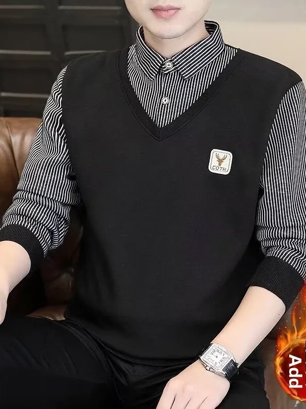 Мужской вязаный свитер с воротником Fce на подкладке Thi Long Sve, повседневный зимний теплый топ, молодежная модная повседневная одежда
Мужской вязаный свитер с воротником Fce на подкладке Thi Long Sve, повседневный зимний теплый топ, молодежная модная повседневная одежда