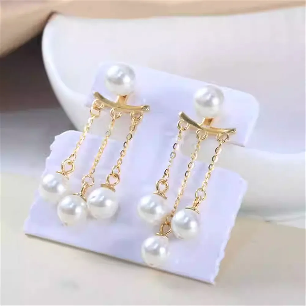 DIY Pearl Accessories New S925 Sterling Silver Fashion Fringed Earrings Empty Tray Exquisite Commuting Versatile Niche Design
DIY Pearl Accessories New S925 Sterling Silver Fashion Fringed Earrings Empty Tray Exquisite Commuting Versatile Niche Design