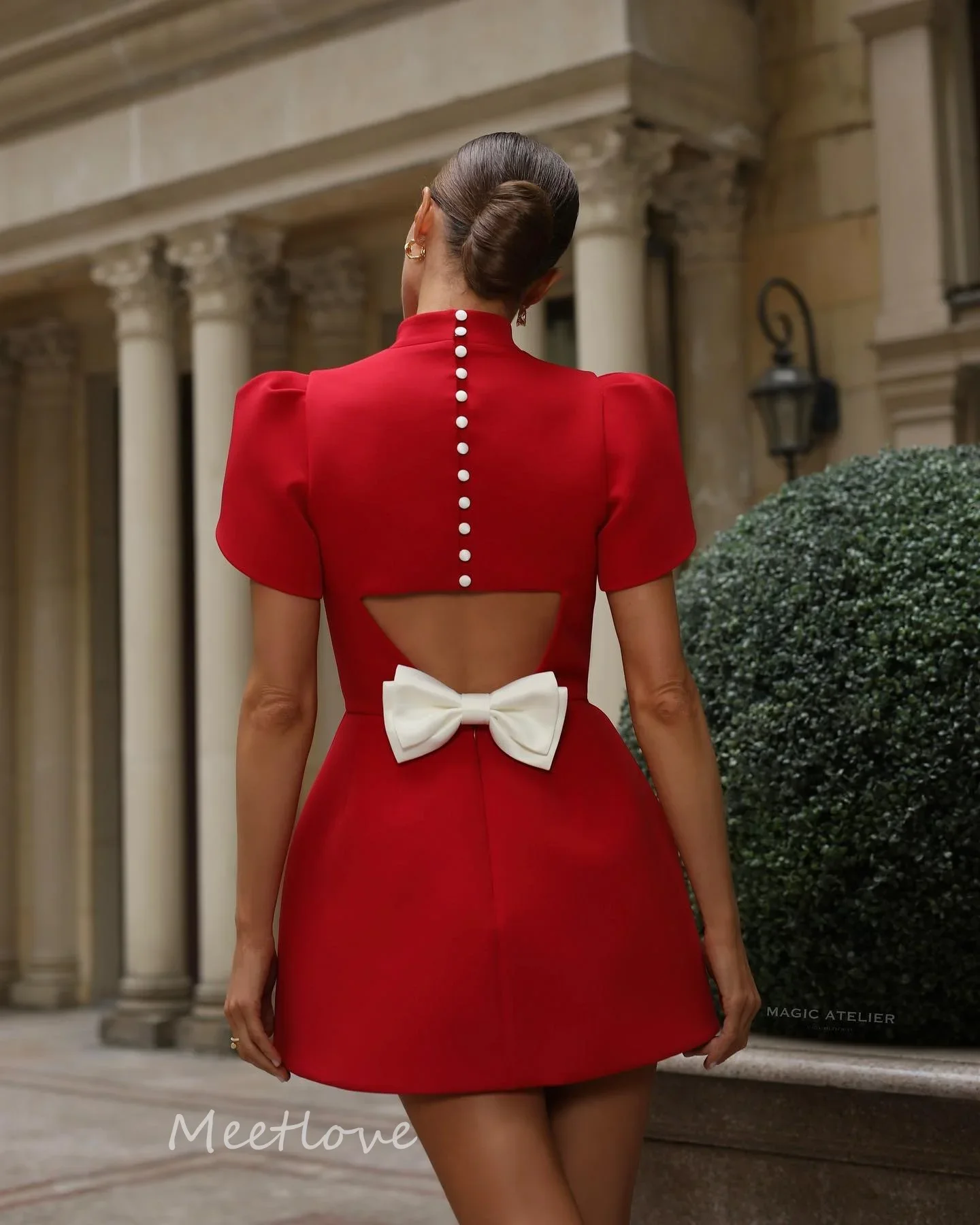 New Red A Line Women Prom Dresses 2026 High Neck Bow Buttons Back Girl Backless Hollow Formal Party Gowns Gala Party Gowns
New Red A Line Women Prom Dresses 2026 High Neck Bow Buttons Back Girl Backless Hollow Formal Party Gowns Gala Party Gowns