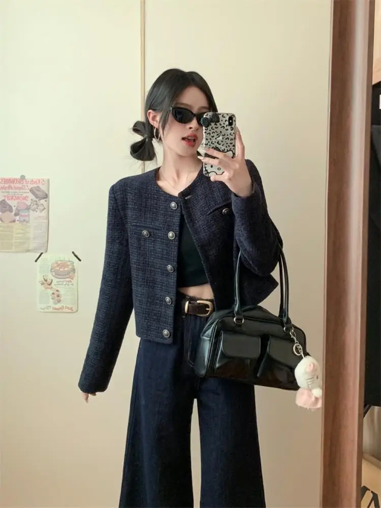 Fall 2026 Short Coat Women's Korean Style round Neck Slimming Versatile Top Small Fragrance Style Fashion Outerwear
Fall 2026 Short Coat Women's Korean Style round Neck Slimming Versatile Top Small Fragrance Style Fashion Outerwear